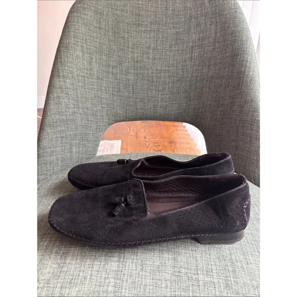 Stuart weitzman Black Suede Tassel Loafers - Women’s size 10 Classic work casual